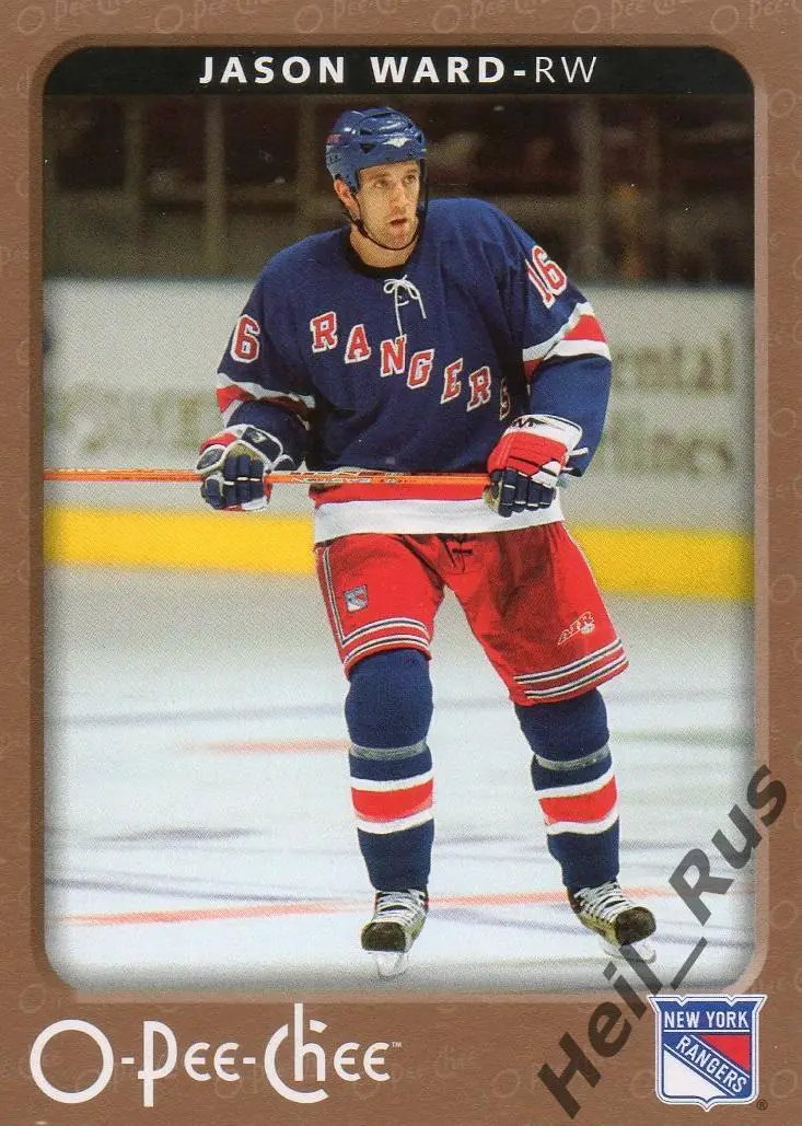 Хоккей. Карточка Jason Ward/Джейсон Уорд (New York Rangers/Нью-Йорк) НХЛ/NHL