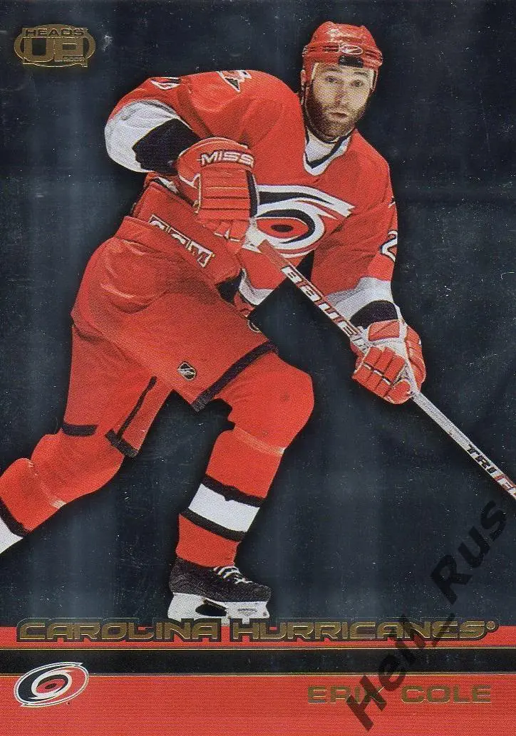 Хоккей. Карточка Erik Cole/Эрик Коул (Carolina Hurricanes / Каролина) НХЛ/NHL