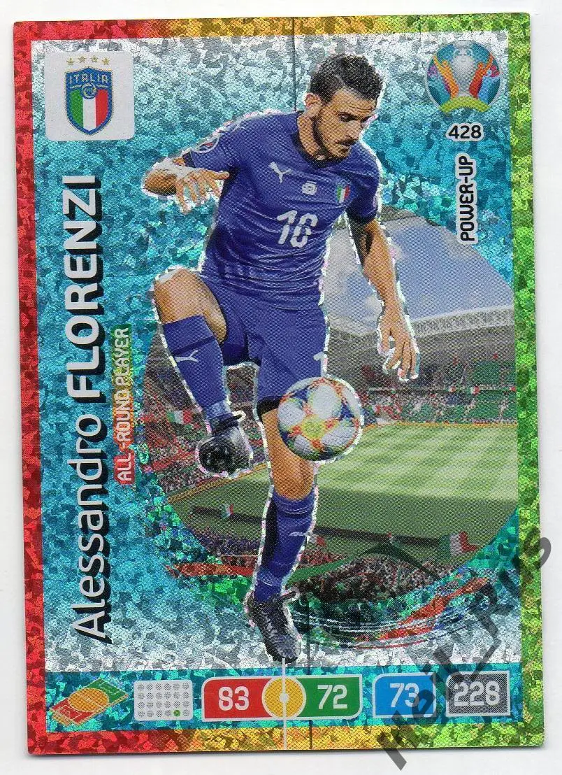 Футбол. Карточка Алессандро Флоренци (Италия, Рома, Милан) Евро/Euro 2020 Panini