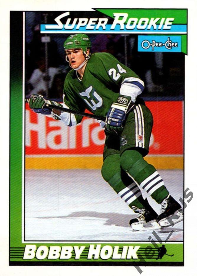 Хоккей. Карточка Bobby Holik/Бобби Холик (Hartford Whalers / Хартфорд) НХЛ/NHL
