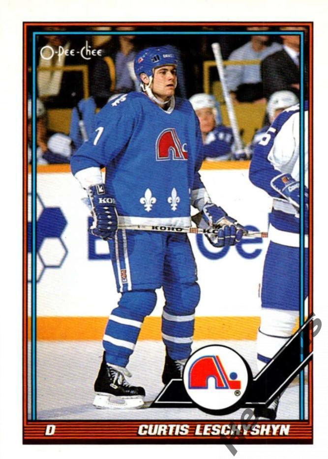 Хоккей Карточка Curtis Leschyshyn/Кертис Лешишин Quebec Nordiques/Квебек NHL/НХЛ