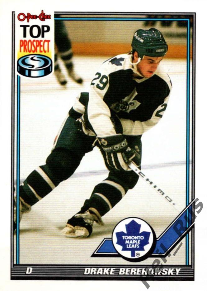 Хоккей; Карточка Drake Berehowsky/Дрейк Береховски (Toronto Maple Leafs) НХЛ/NHL