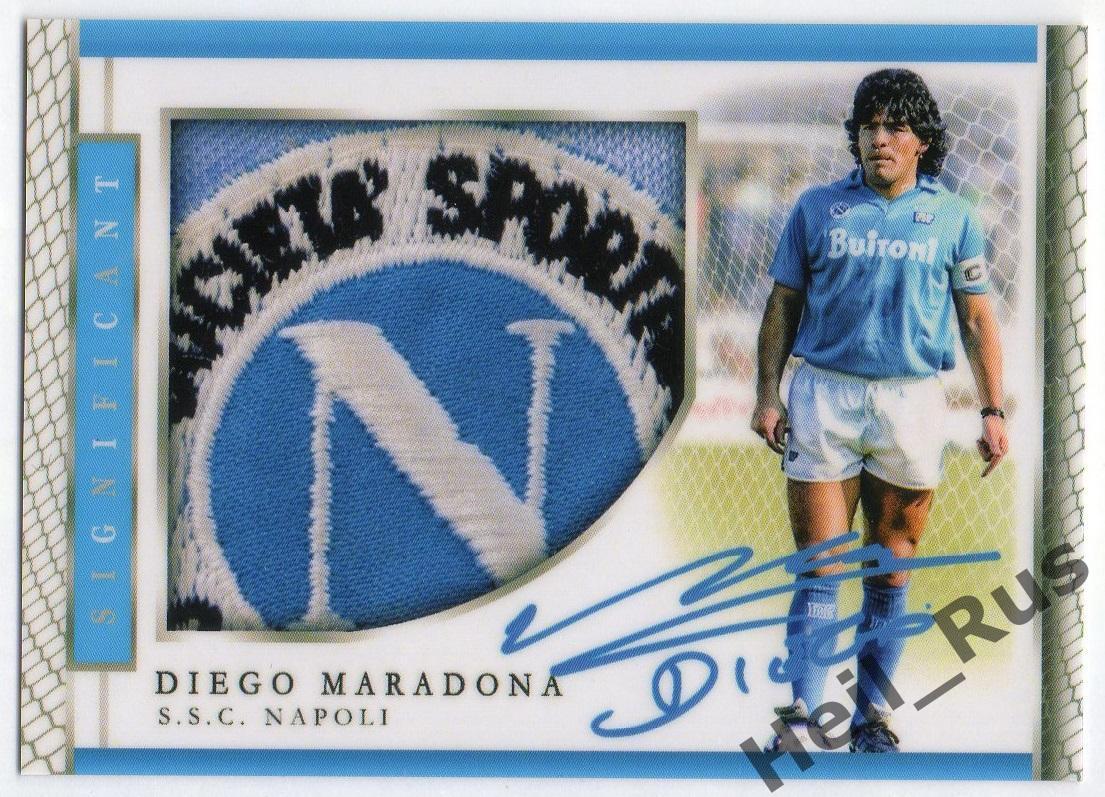Футбол. Карточка с напечатанным автографом Diego Maradona/Диего Марадона Наполи