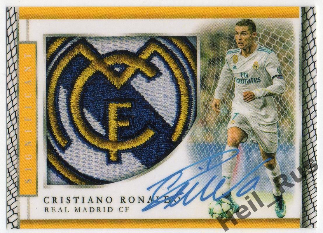 Футбол. Карточка с напечатанным автографом Криштиану Роналду (Реал Мадрид)