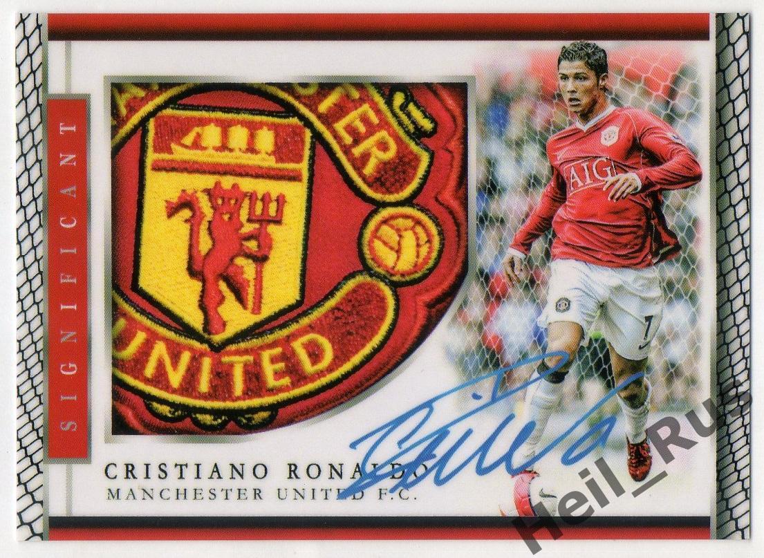 Футбол. Карточка с напечатанным автографом Криштиану Роналду (Манчестер Юнайтед)