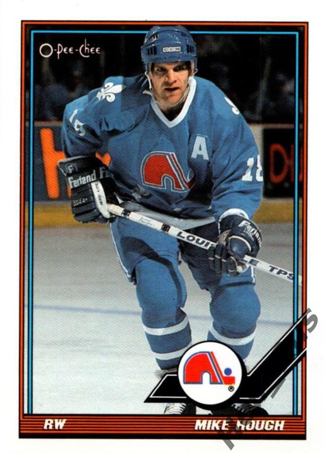 Хоккей. Карточка Mike Hough/Майк Хоу (Quebec Nordiques / Квебек Нордикс) НХЛ/NHL