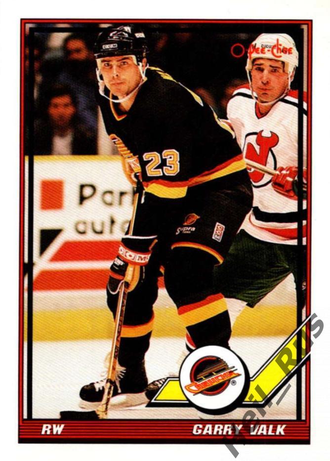 Хоккей. Карточка Garry Valk/Гарри Валк Vancouver Canucks/Ванкувер Кэнакс НХЛ/NHL
