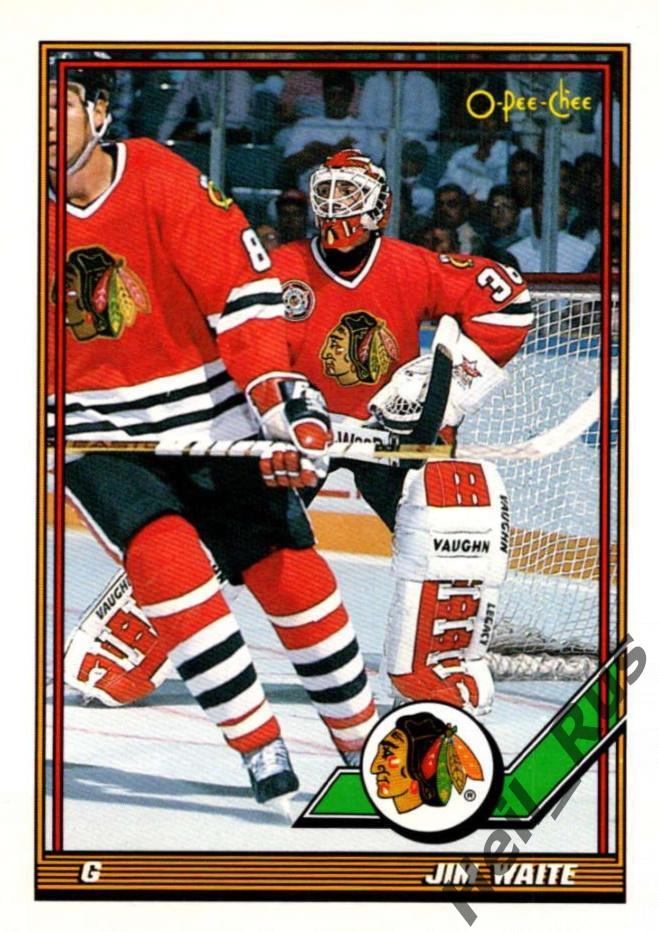 Хоккей Карточка Jim Waite/Джимми Уэйт Chicago Blackhawks/Чикаго Блэкхокс НХЛ/NHL
