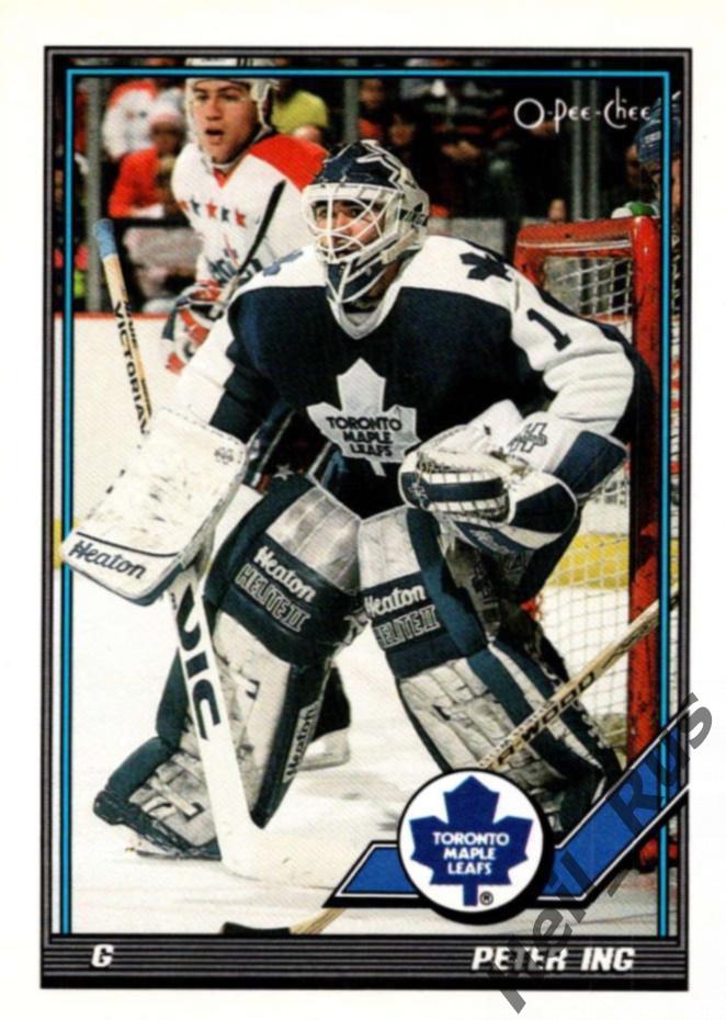 Хоккей. Карточка Peter Ing/Питер Инг (Toronto Maple Leafs/Торонто) НХЛ/NHL