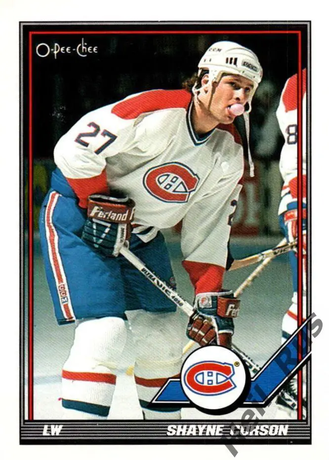 Хоккей; Карточка Shayne Corson/Шейн Корсон (Montreal Canadiens/Монреаль) НХЛ/NHL