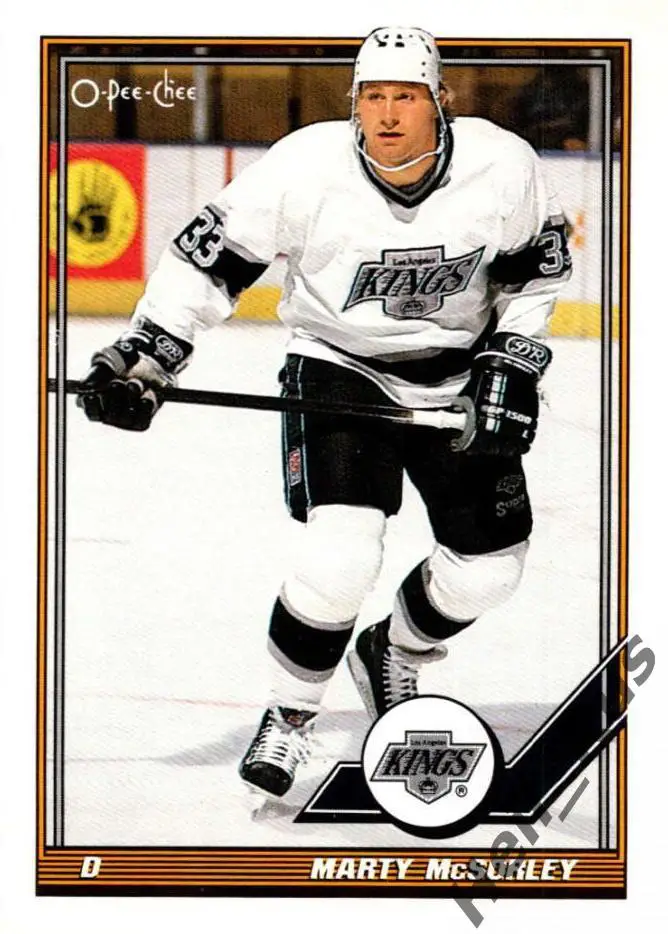 Хоккей; Карточка Marty McSorley/Марти Максорли (Los Angeles Kings/Кингз) НХЛ/NHL
