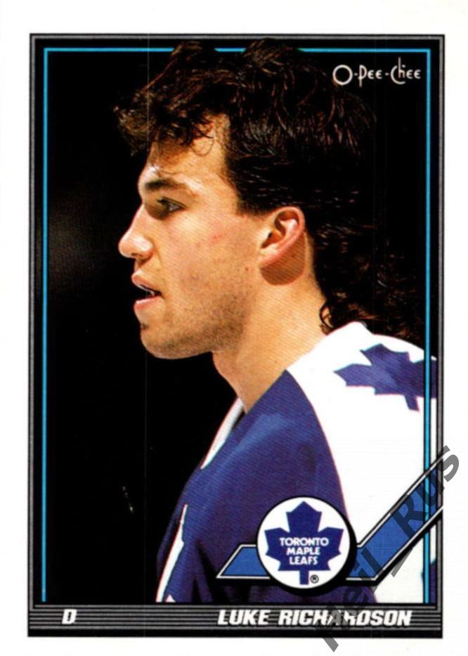 Хоккей. Карточка Luke Richardson/Люк Ричардсон (Toronto Maple Leafs) НХЛ/NHL