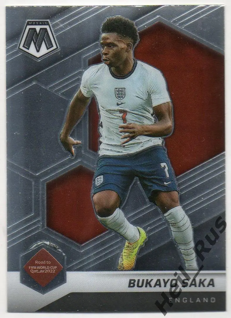 Футбол. Карточка Bukayo Saka/Букайо Сака (Англия, Арсенал) 2022 Panini/Панини