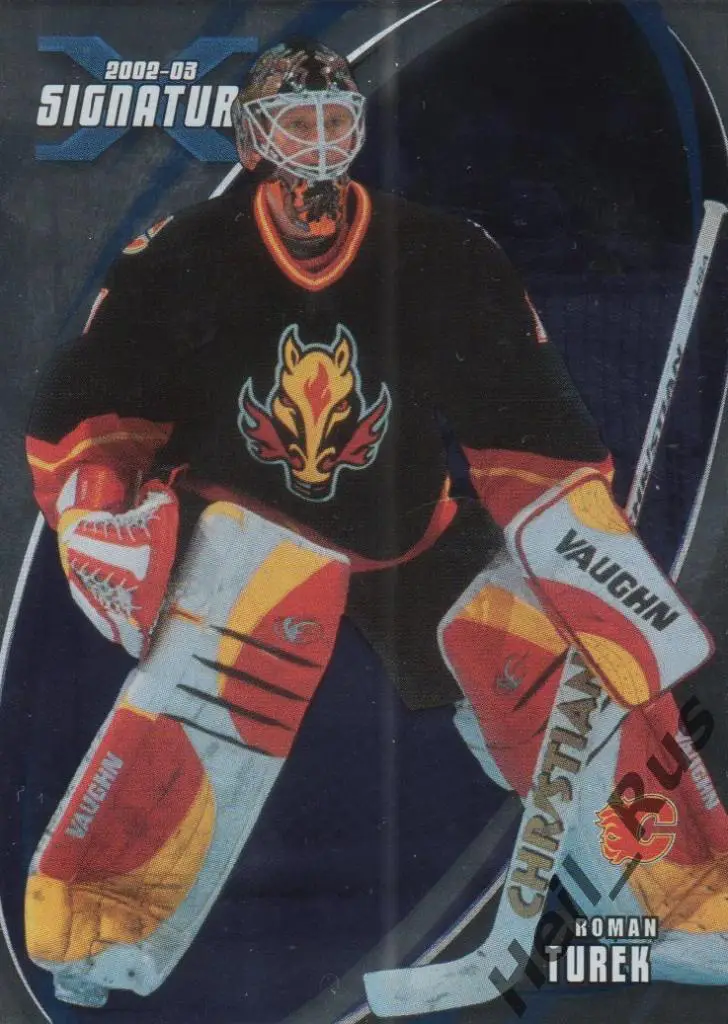 Хоккей. Карточка Roman Turek/Роман Турек (Calgary Flames/Калгари Флэймз) НХЛ/NHL