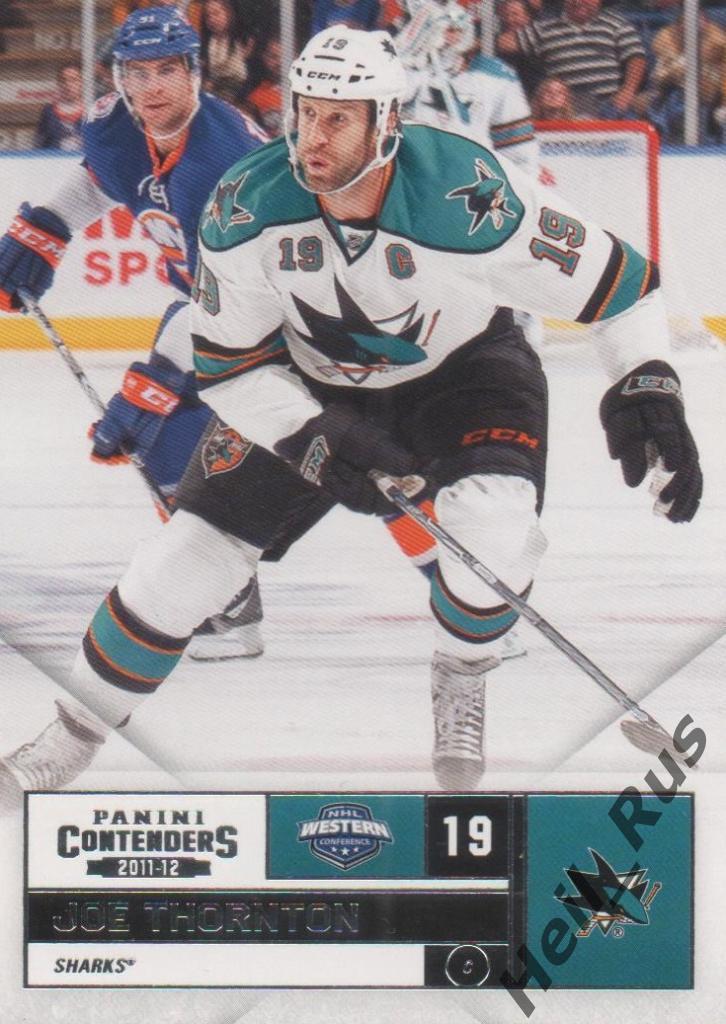 Хоккей; Карточка Joe Thornton/Джо Торнтон San Jose Sharks/Сан-Хосе Шаркс НХЛ/NHL