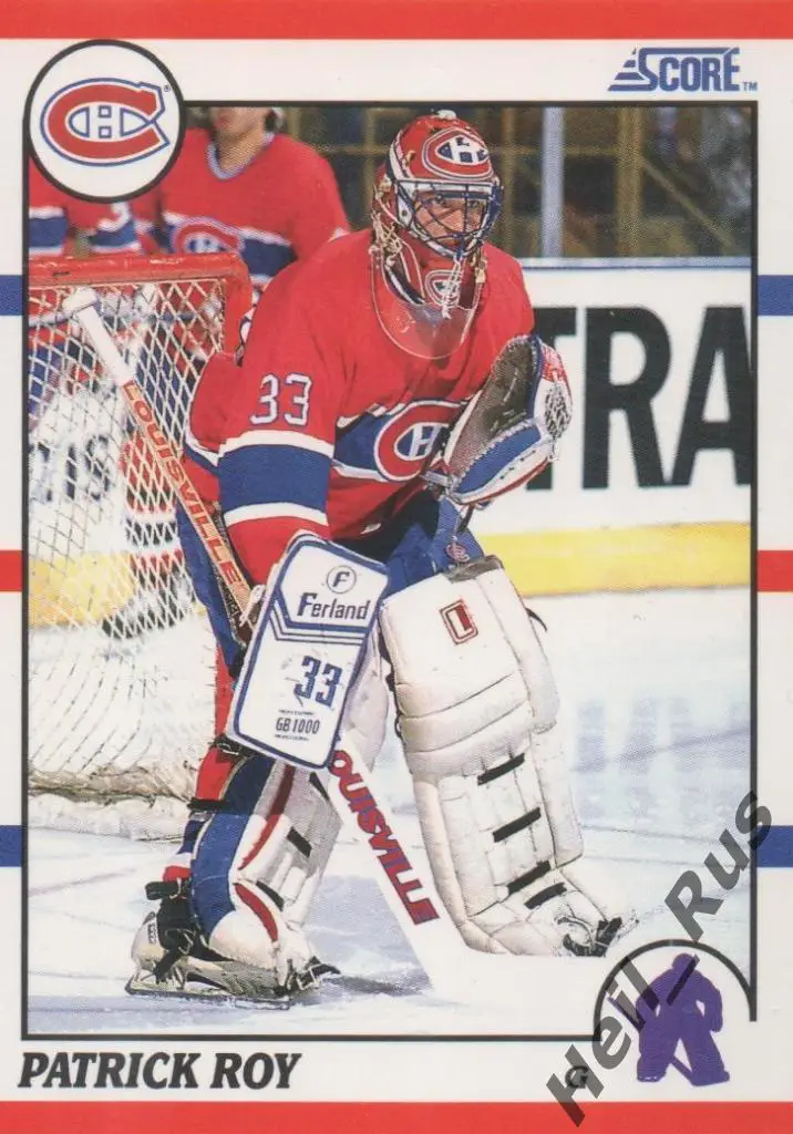 Хоккей. Карточка Patrick Roy / Патрик Руа (Montreal Canadiens/Монреаль), НХЛ/NHL