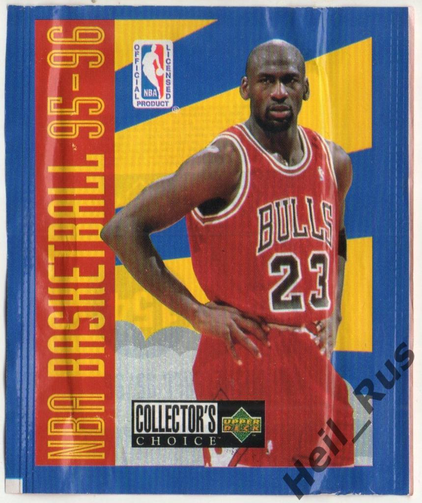 Баскетбол. Наклейки / стикеры. Запечатанный пакетик Upper Deck NBA/НБА 1995-1996