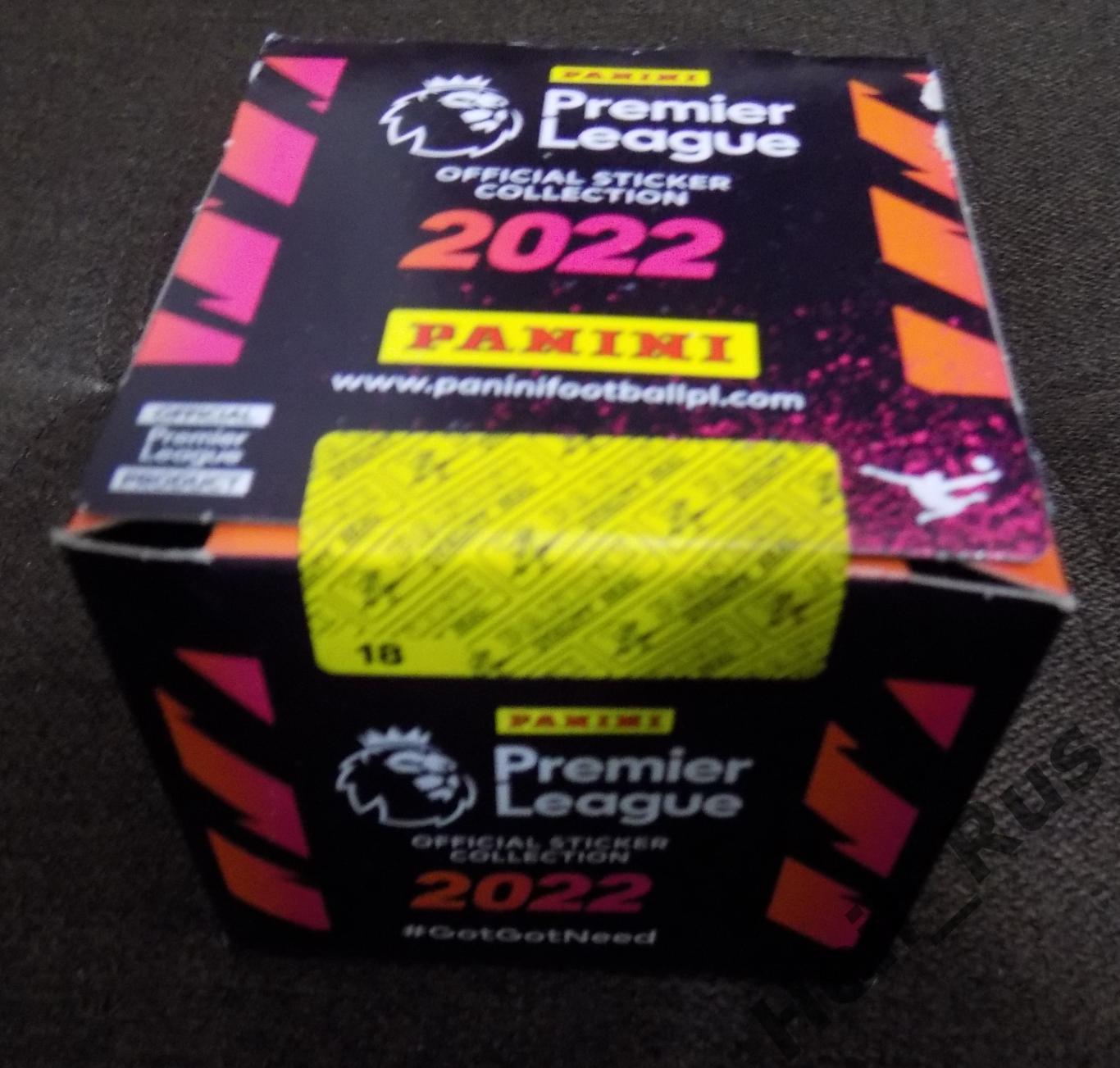 Футбол. Наклейки/Стикеры. Блок (50 запечатанных пакетиков) PANINI АПЛ 2021-2022