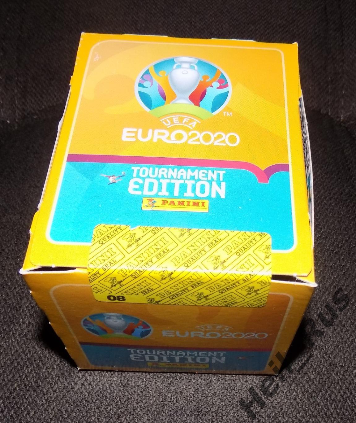 Футбол. Наклейки / Стикеры. Блок (50 пакетиков) PANINI Чемпионат Европы 2020
