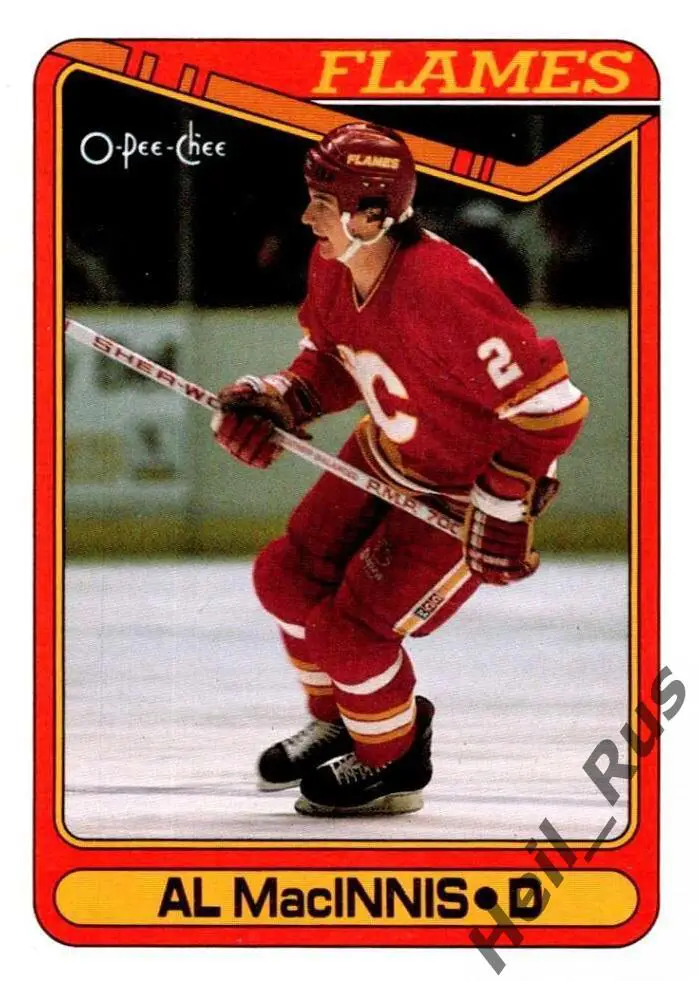 Хоккей. Карточка Al MacInnis/Эл Макиннис Calgary Flames/Калгари Флэймз, НХЛ/NHL