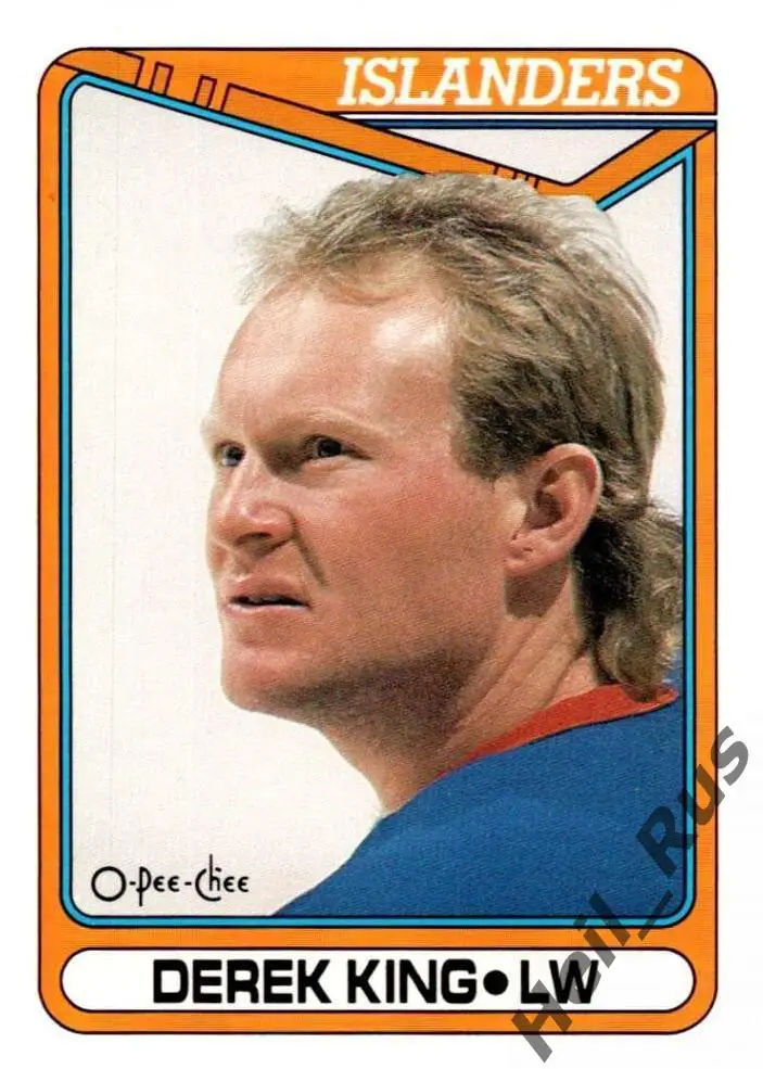 Хоккей. Карточка Derek King/Дерек Кинг (New York Islanders/Айлендерс) НХЛ/NHL