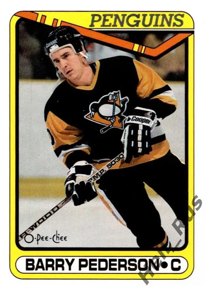 Хоккей. Карточка Barry Pederson/Барри Педерсон (Pittsburgh Penguins) НХЛ/NHL