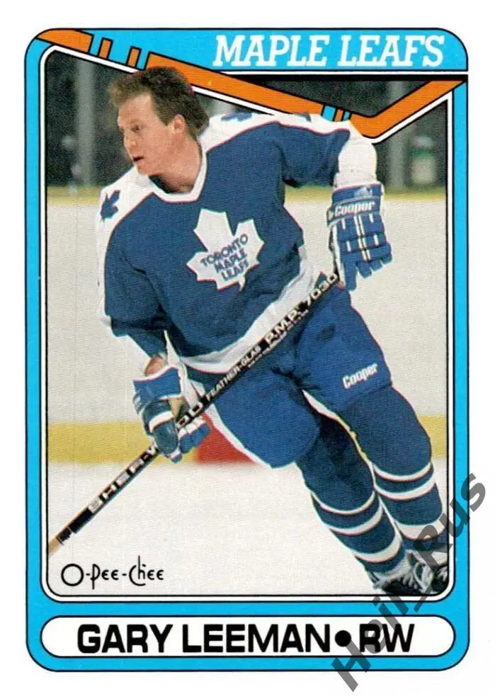 Хоккей. Карточка Gary Leeman/Гэри Лиман (Toronto Maple Leafs/Торонто) НХЛ/NHL