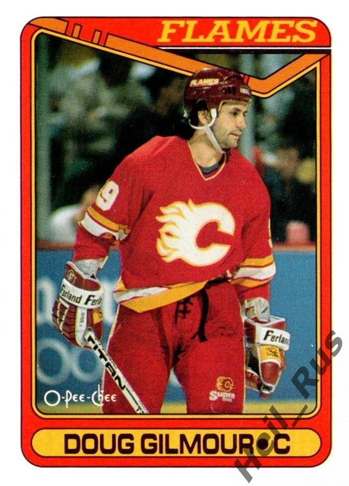 Хоккей Карточка Doug Gilmour/Дуг Гилмор (Calgary Flames/Калгари Флэймз) НХЛ/NHL