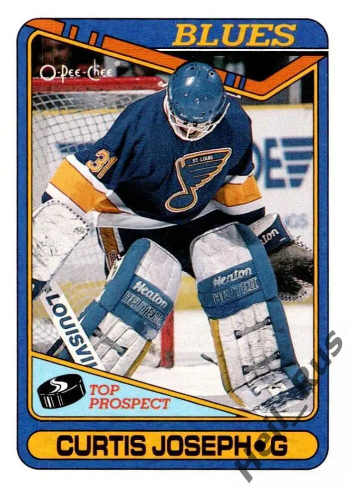 Хоккей. Карточка Curtis Joseph/Кертис Джозеф St. Louis Blues/Сент-Луис НХЛ/NHL