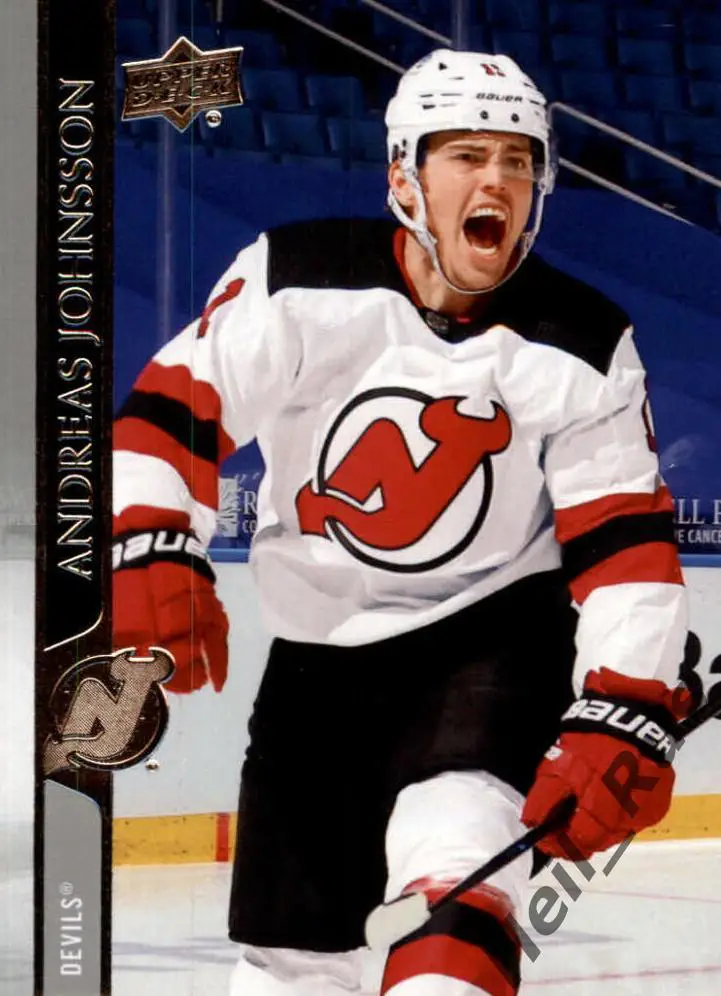 Хоккей. Карточка Andreas Johnsson / Андреас Юнссон (New Jersey Devils) НХЛ/NHL