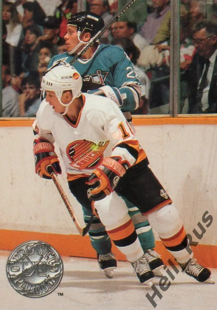 Хоккей. Карточка Игорь Ларионов Vancouver Canucks/Ванкувер, Химик, ЦСКА НХЛ/NHL