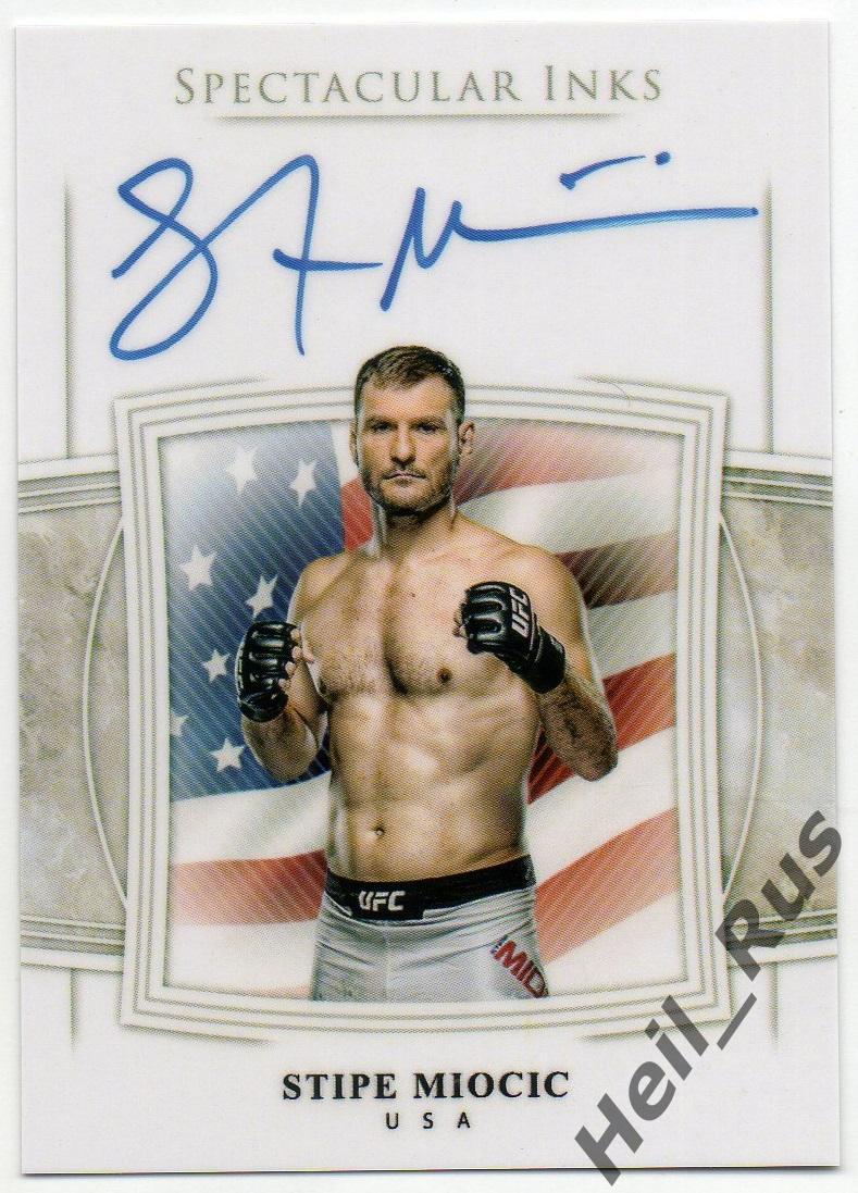 Карточка с напечатанным автографом Stipe Miocic/Стипе Миочич (USA/США) UFC, MMA