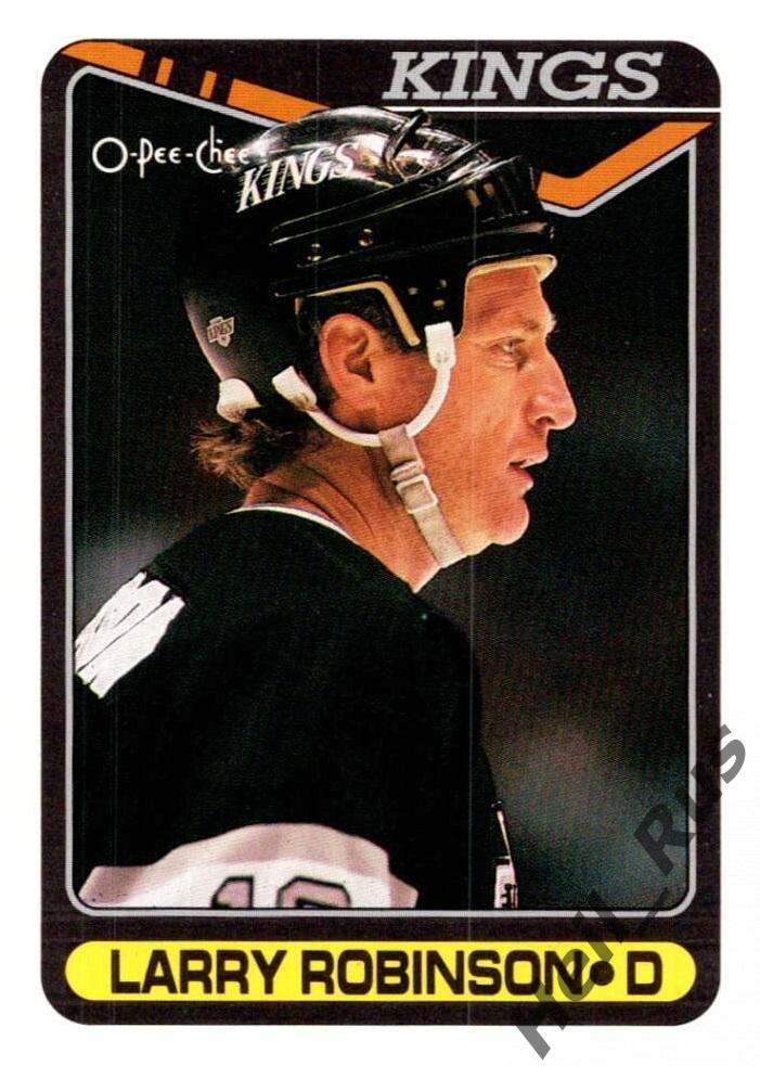 Хоккей; Карточка Larry Robinson/Ларри Робинсон (Los Angeles Kings/Кингз) НХЛ/NHL