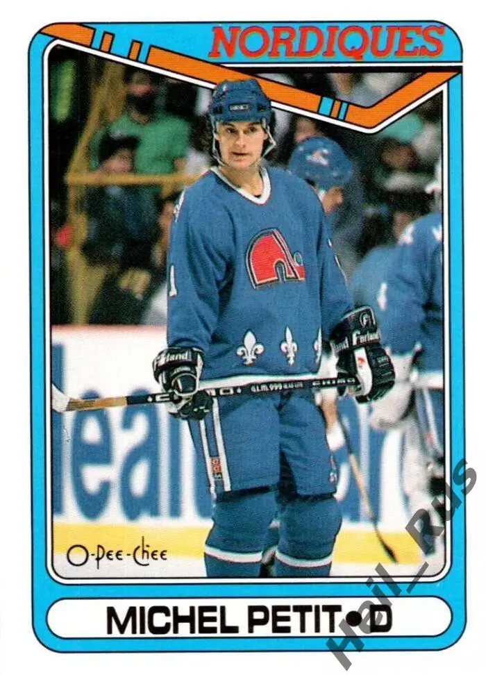 Хоккей Карточка Michel Petit/Мишель Пети Quebec Nordiques/Квебек Нордикс НХЛ/NHL