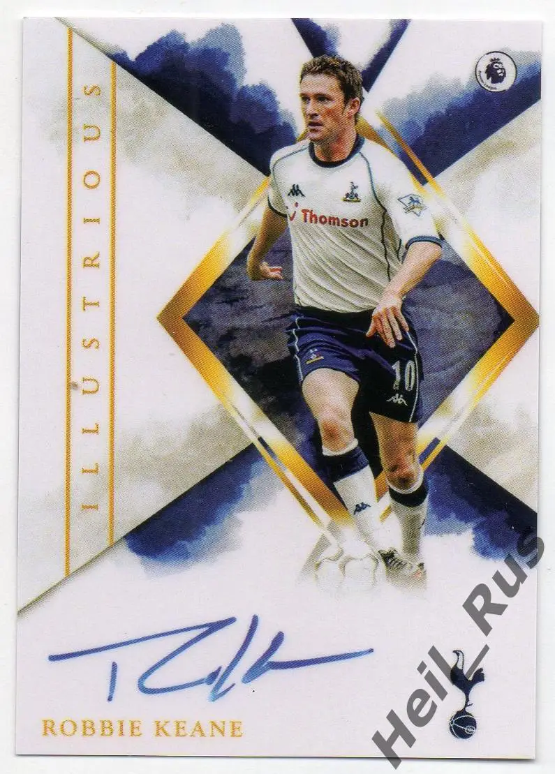 Футбол Карточка с напечатанным автографом R. Keane/Робби Кин (Тоттенхэм Хотспур)