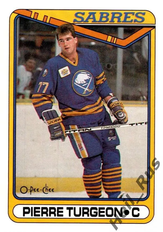 Хоккей; Карточка Pierre Turgeon/Пьер Тарджон (Buffalo Sabres/Баффало) НХЛ/NHL