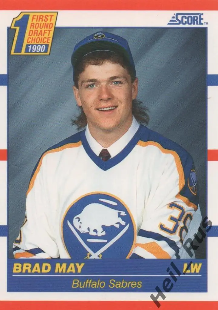 Хоккей. Карточка Brad May / Брэд Мэй (Buffalo Sabres / Баффало Сейбрз) НХЛ/NHL