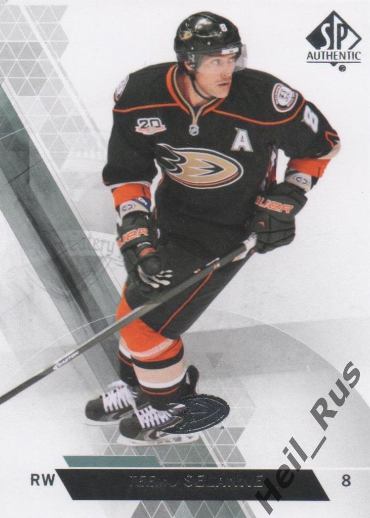 Хоккей. Карточка Teemu Selanne/Теему Селянне Anaheim Ducks/Анахайм Дакс НХЛ/NHL
