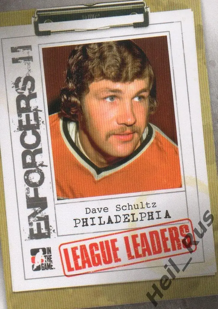 Хоккей. Карточка Dave Schultz/Дэйв Шульц Philadelphia Flyers/Филадельфия НХЛ/NHL