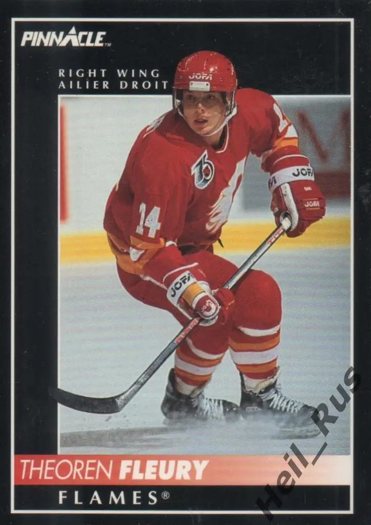 Хоккей. Карточка Theoren Fleury/Теорен Флери (Calgary Flames / Калгари) НХЛ/NHL