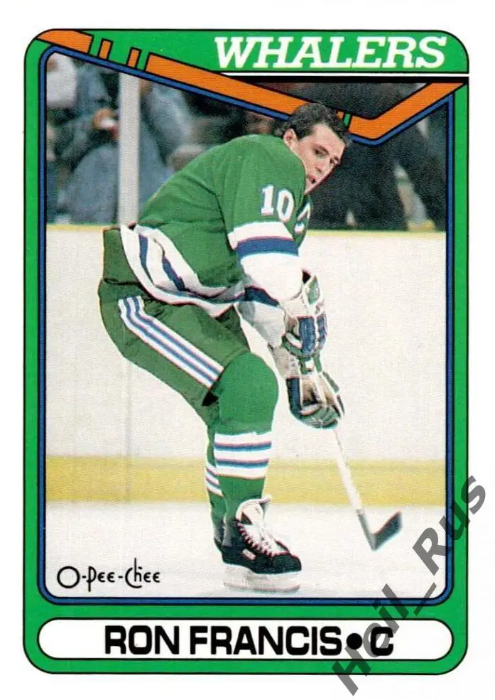Хоккей. Карточка Ron Francis/Рон Фрэнсис (Hartford Whalers / Хартфорд) НХЛ/NHL