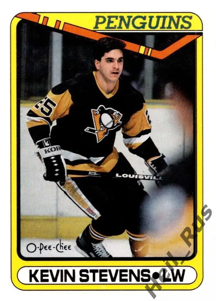 Хоккей. Карточка Stevens / Кевин Стивенс (Pittsburgh Penguins/Питтсбург) НХЛ/NHL