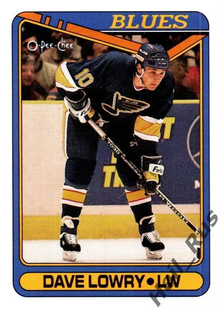 Хоккей. Карточка Dave Lowry/Дэйв Лоури (St. Louis Blues/Сент-Луис Блюз) НХЛ/NHL