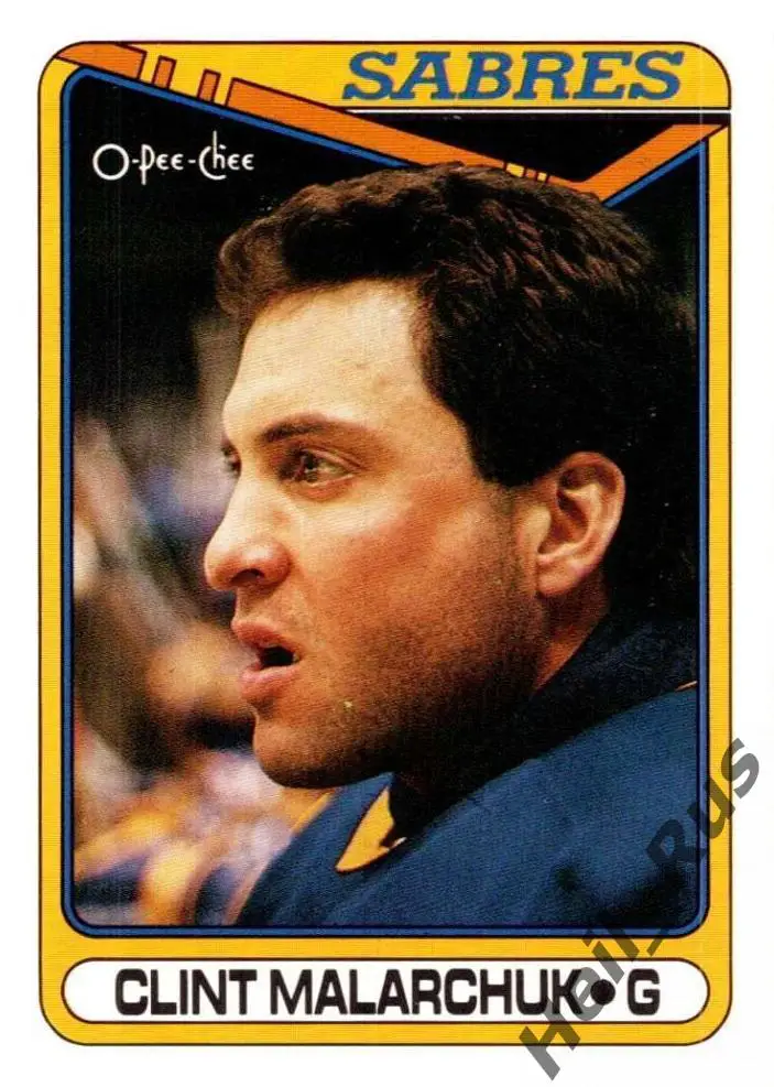 Хоккей; Карточка Clint Malarchuk/Клинт Маларчук (Buffalo Sabres/Баффало) НХЛ/NHL