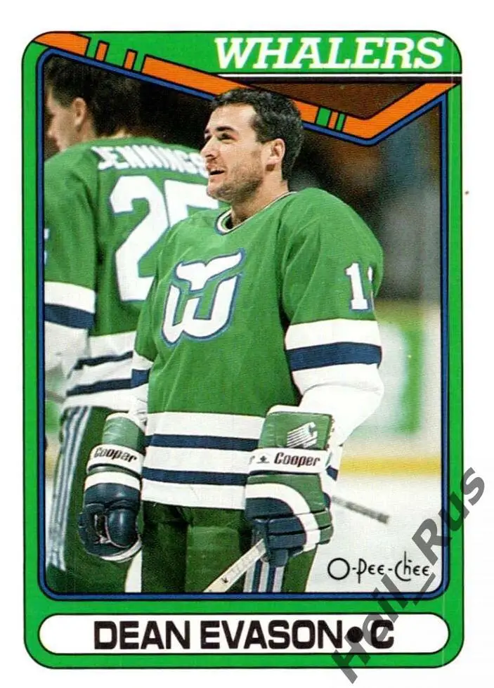 Хоккей Карточка Dean Evason/Дин Эвасон Hartford Whalers/Хартфорд Уэйлерс НХЛ-NHL