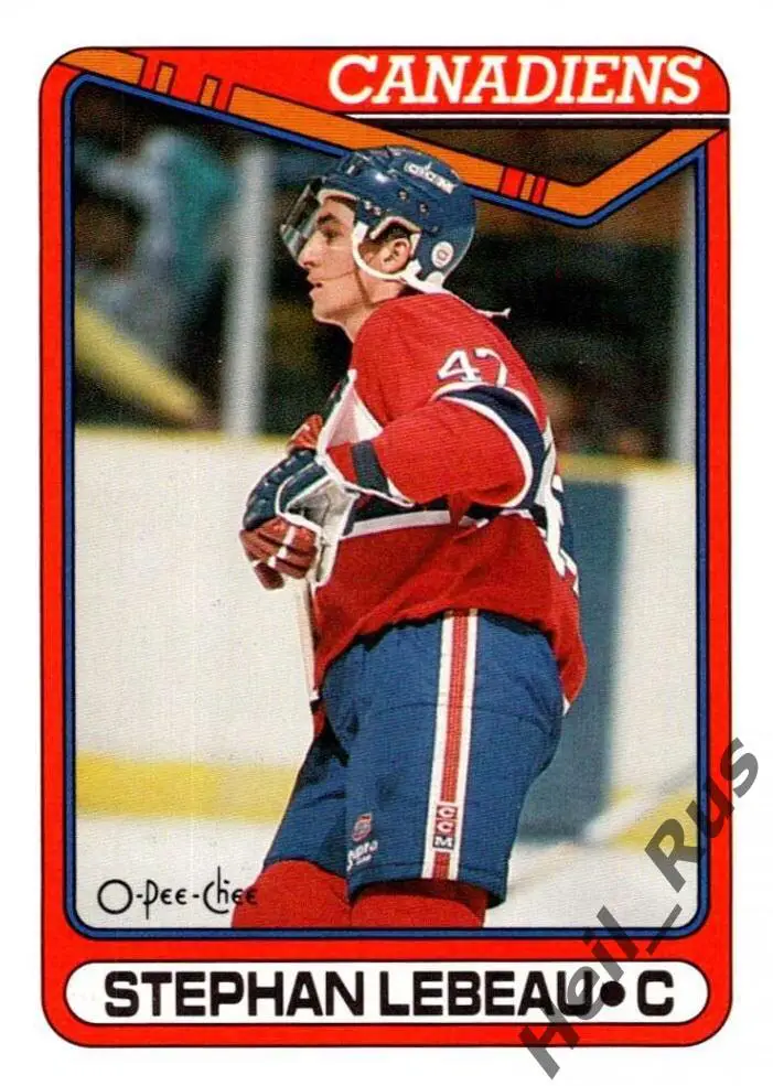 Хоккей. Карточка Stephan Lebeau/Стефан Лебо Montreal Canadiens/Монреаль НХЛ/NHL