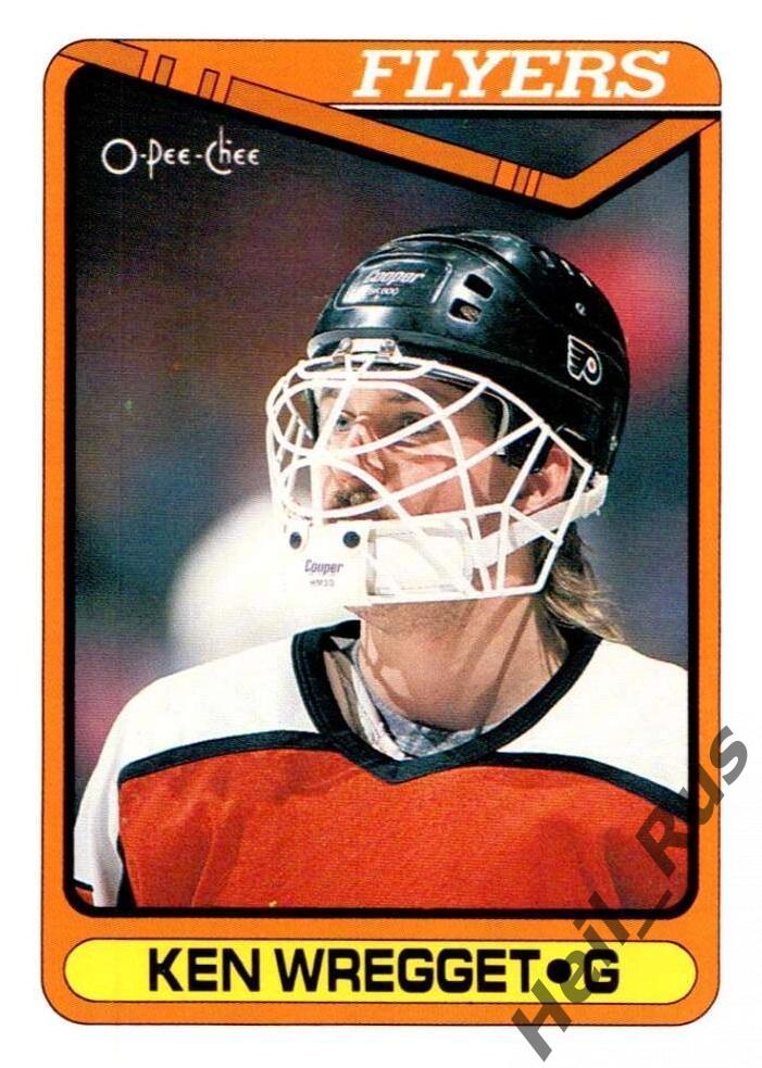 Хоккей. Карточка Ken Wregget/Кен Реггет Philadelphia Flyers/Филадельфия НХЛ/NHL