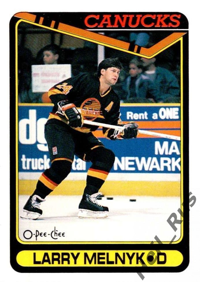 Хоккей. Карточка Larry Melnyk/Ларри Мельник (Vancouver Canucks/Ванкувер) НХЛ/NHL