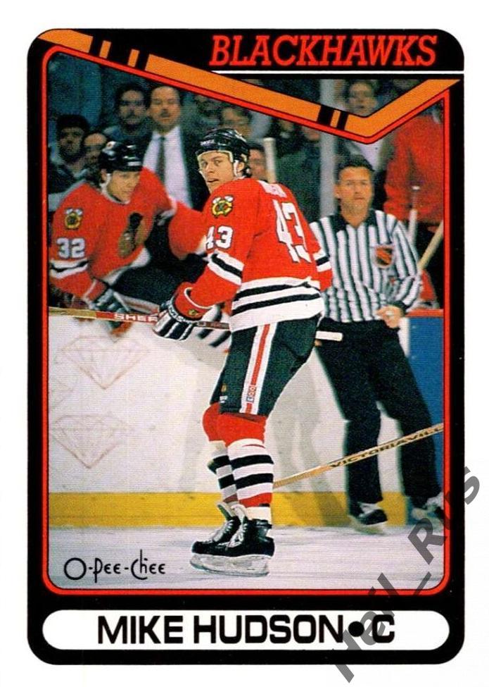 Хоккей. Карточка Mike Hudson/Майк Хадсон (Chicago Blackhawks/Чикаго) НХЛ/NHL