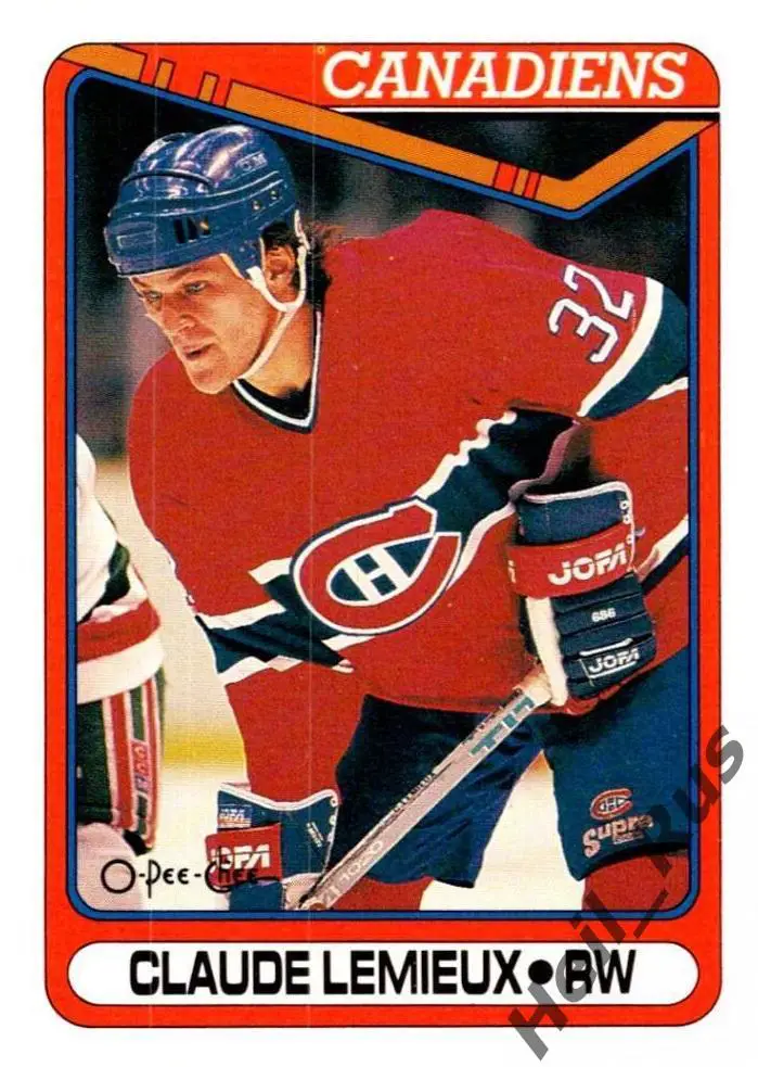 Хоккей; Карточка Claude Lemieux/Клод Лемье (Montreal Canadiens/Монреаль) НХЛ/NHL
